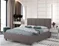 Image Кровать Confort Stenli Modern 160x200см Velluto 16 Grey/Walnut