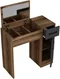 Image Туалетный столик Mirage Meble Inci Light Walnut/Anthracite