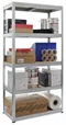 Image Стеллаж Strategic 5 полок 180x90x35см Silver/Brown