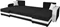 Image Canapea in forma de U Space Meble Hewlet U Bis Mikrofaza 27/Mikrofaza 15 (Gray/Black)