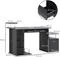 Image Birou de calculator Homcom 920-013 152x60x88cm Black