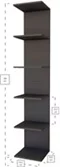 Image Стеллаж навесной Bofigo 6 полок Anthracite