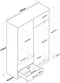 Image Dulap Mirage Meble BA108 S 4D2S Walnut/White