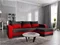 Image Canapea colț Space Meble Hewlet Bis Mikrofaza 15/Mikrofaza 22, Black/Red