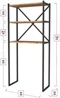 Image Raft Bofigo 66x34x160, Pine/Black