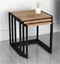 Image Set măsuțe de cafea Bofigo Metal Nesting Pine/Black