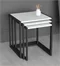 Image Set măsuțe de cafea Bofigo Metal Nesting White/Black