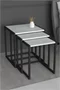 Image Set măsuțe de cafea Bofigo Metal Nesting White/Black
