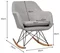 Image Fotoliu balansoar Costway HW66368GR Grey