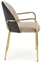 Image Стул для кухни Halmar K500, Beige/Black/Gold