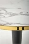 Image Masă de bucătărie Halmar Morata, White Marble/Black/Gold