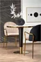 Image Masă de bucătărie Halmar Morata, White Marble/Black/Gold