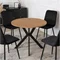 Image Стол для кухни Mebel Elite Lauren 80, Golden Oak/Black