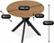 Image Стол для кухни Mebel Elite Lauren 80, Golden Oak/Black