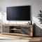 Image Тумба под телевизор Mebel Elite Blago 140см, Untreated Oak/Graphite