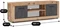 Image Тумба под телевизор Mebel Elite Blago 140см, Untreated Oak/Graphite