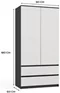 Image Шкаф TopEshop Malwa SS-90, Anthracite/White