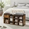 Image Banchetă-raft pentru încălțăminte Vasagle LHS024T01, Rustic Brown/Bronze