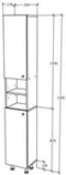 Image Dulap penal Haaus Zaria 2Д 300, White/White Gloss