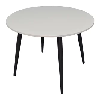 Masa de bucatarie Evelin DT-404-3 White Mat/Metal Black