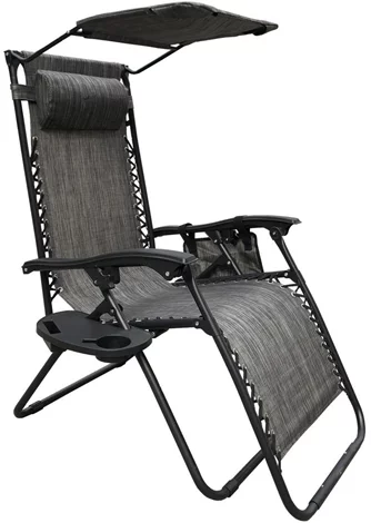 Şezlong Saska Garden 1020204 Black/Grey