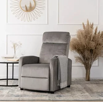 Fotoliul recliner Mebel Elite Danny Velvet Grey