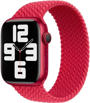 Умные часы Apple Watch Series 7 GPS 45mm MKMN3 Red Braided Solo Loop Size 8