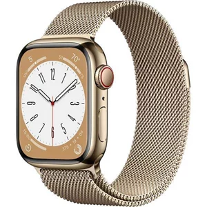Умные часы Apple Watch Series 8 45mm MNKP3 GPS + LTE Gold S. Steel Case