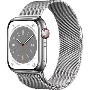 Ceas inteligent Apple Watch Series 8 45mm MNKG3 GPS + LTE Silver S. Steel Case