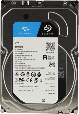 Жесткий диск HDD Seagate SkyHawk Surveillance 4Tb (ST4000VX016)