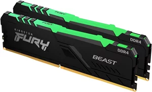 Оперативная память Kingston Fury Beast 16Gb DDR4-3600MHz Kit RGB