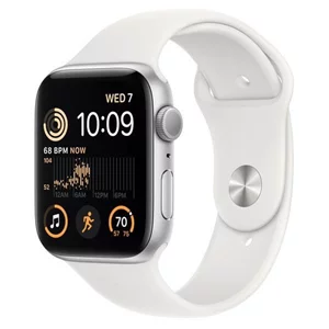 Ceas inteligent Apple Watch SE (2022) GPS 44mm MNTJ3 Silver with White Sport Band M/L
