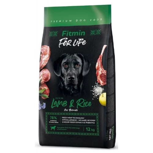 Hrana uscata pentru caini Fitmin For Life lamb & rice 12 kg