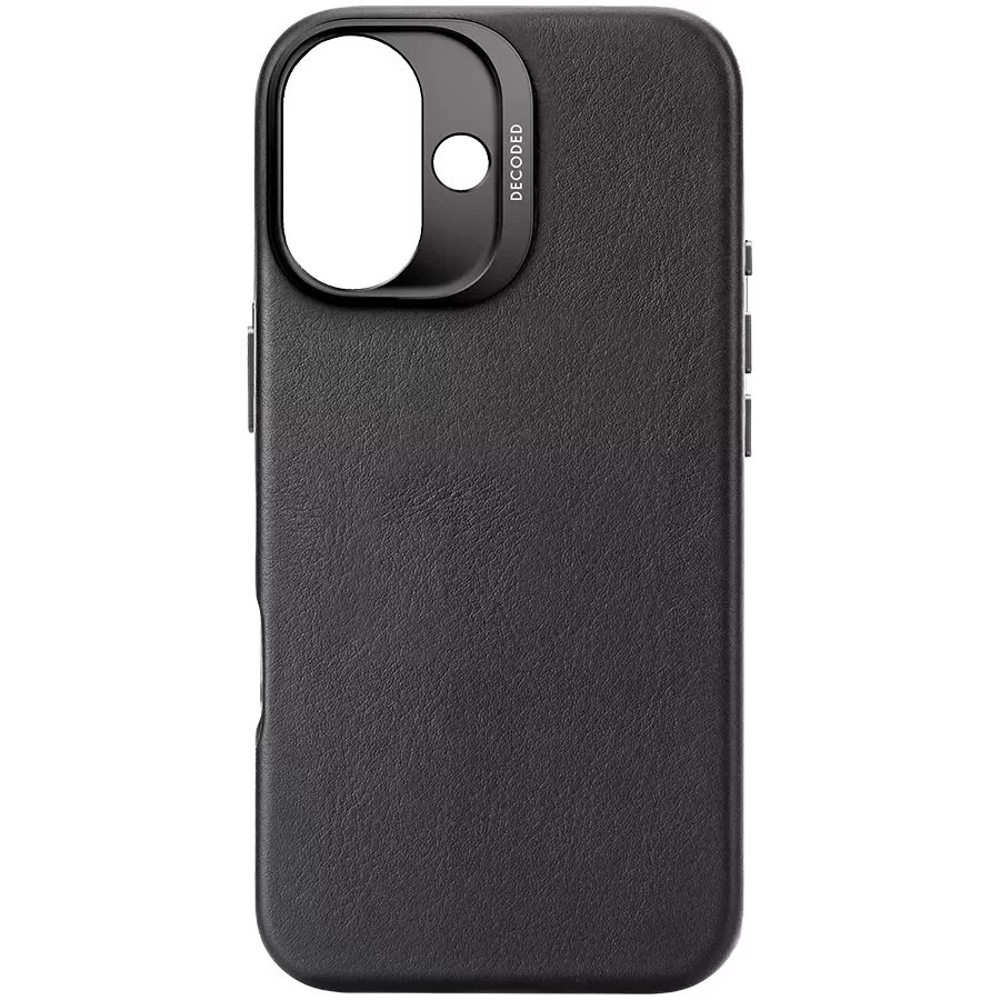 Husă Decoded Leather iPhone 16 Black