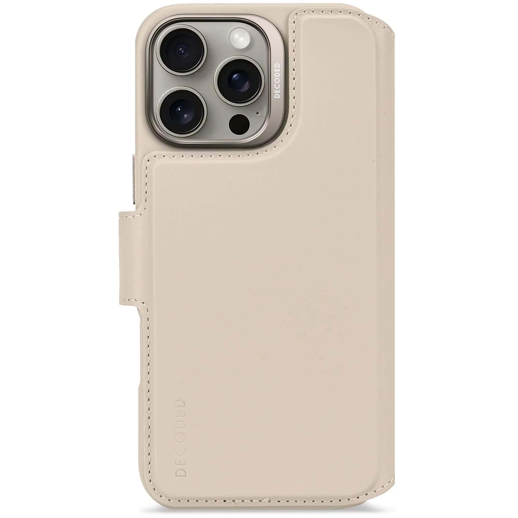 Husă DECODED din piele cu MagSafe pentru iPhone 16 Pro Max, Tan