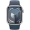 Умные часы Apple Watch Series 9 GPS 45mm MR9E3 Silver Aluminium Case, Storm Blue Sport Band M/L