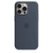 Husă Original iPhone 15 Pro Max Silicone Case with MagSafe Storm Blue