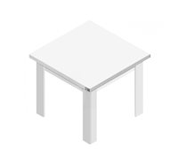 Стол раскладной Modern Tennessee 90x90/180 White