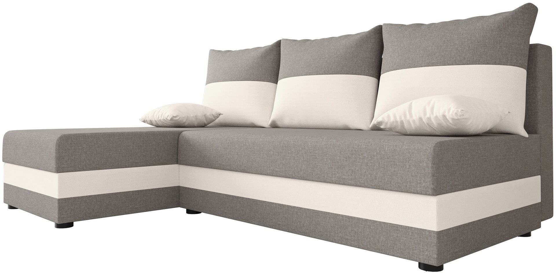 Canapea de colt Space Meble Hewlet Sawana 21, Sawana 01 Gray, Ecru