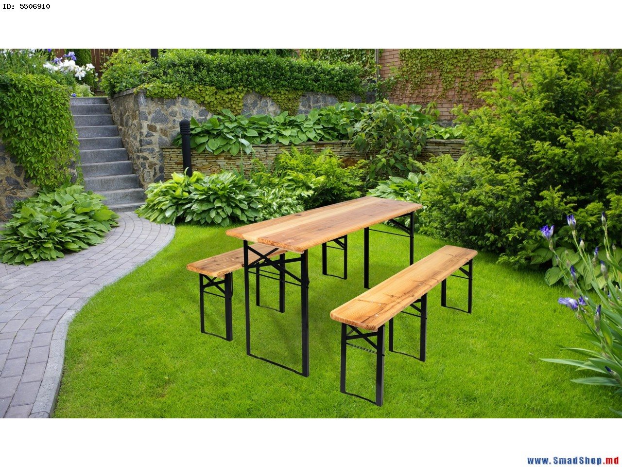 Комплект садовой мебели GardenLine MEB2745 Wood/Black