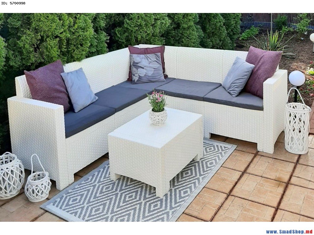 Комплект садовой мебели Bica Nebraska Corner White