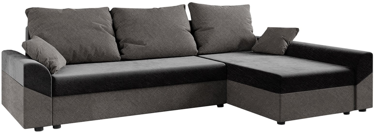 Угловой диван Space Meble Denver L Sawana 05/Sawana 21 Gray/Dark Gray