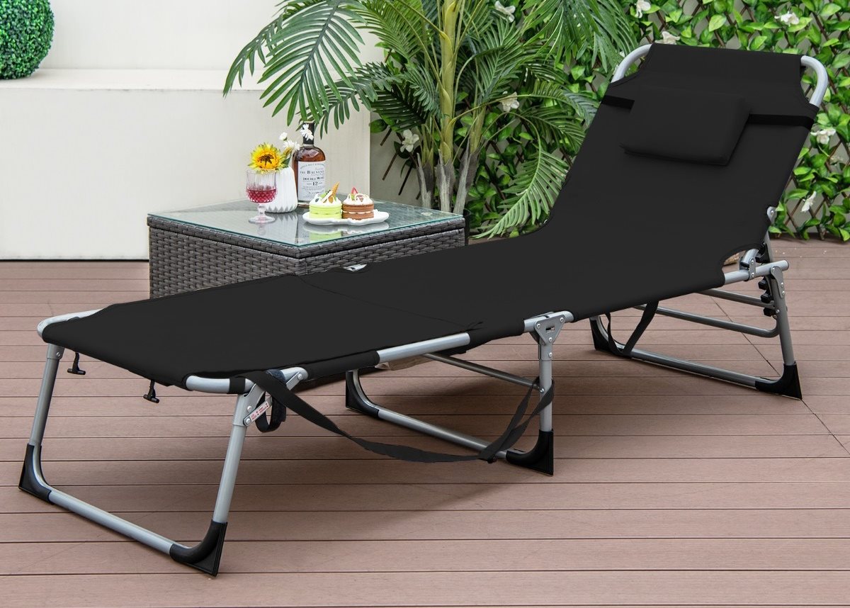 Şezlong Costway NP11268DK Black
