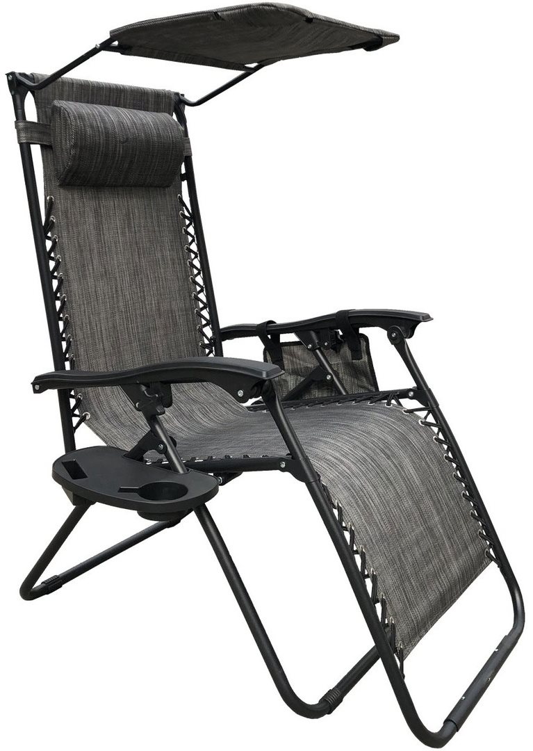 Шезлонг Saska Garden 1020204 Black/Grey