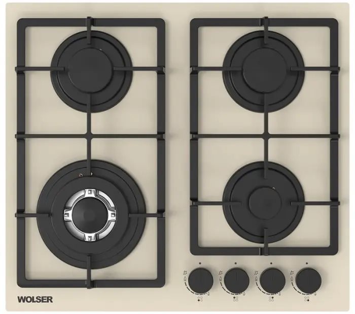 Plită de gaz Wolser WL-BRD 6402 Ivory Glass FFD