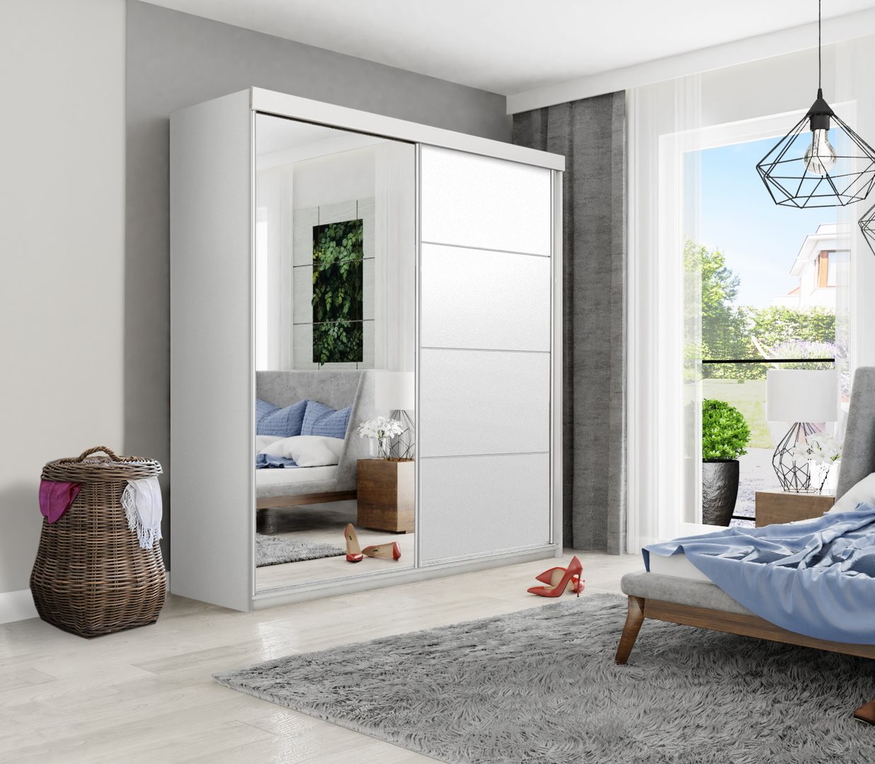 Шкаф купе Prime Furniture Top 23 Plus 150 White