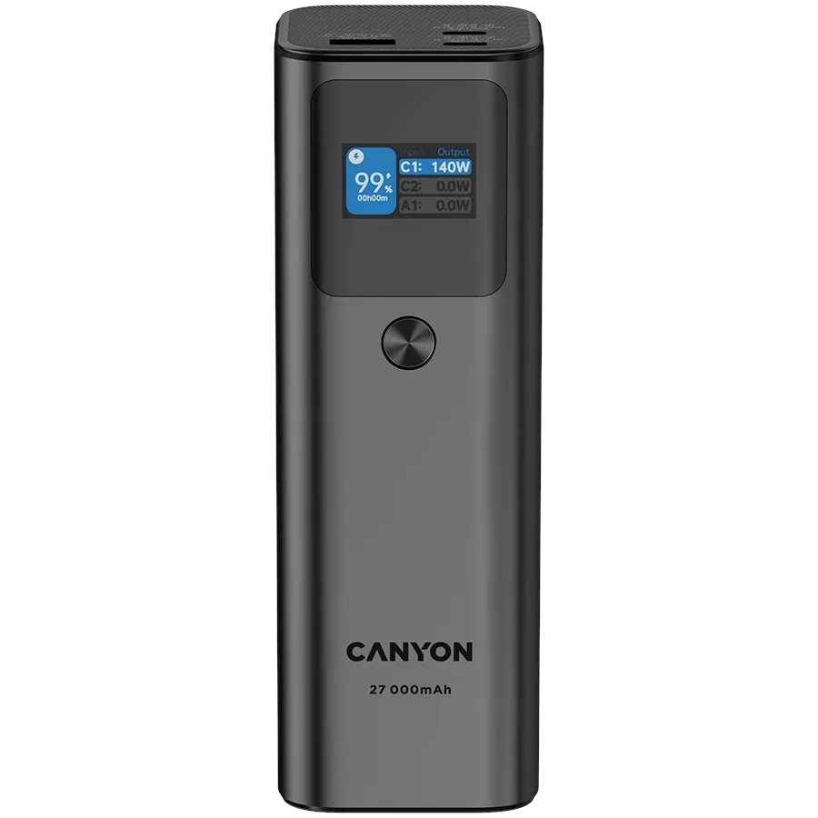 Внешний аккумулятор CANYON PB-2010 27000 mAh Dark Grey