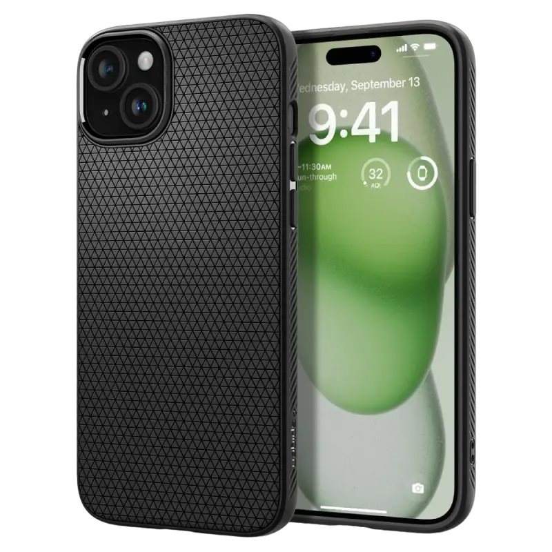 Чехол Spigen iPhone 15 Plus Liquid Air Matte Black