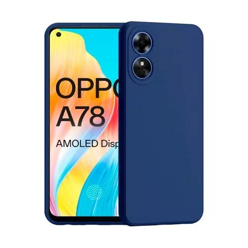 Чехол Helmet Liquid Silicone Oppo A78 4G Blue
