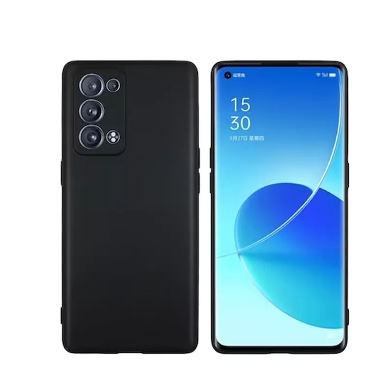 Чехол Helmet Liquid Silicone Oppo Reno 6 Pro 5G(Snapdragon) Black